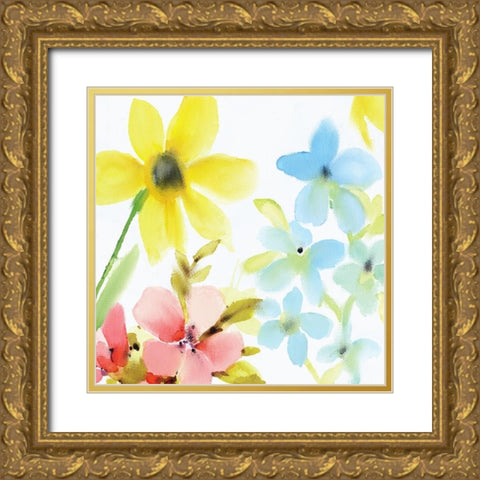 Springtime Blooms 2 Gold Ornate Wood Framed Art Print with Double Matting by Kimberly, Allen