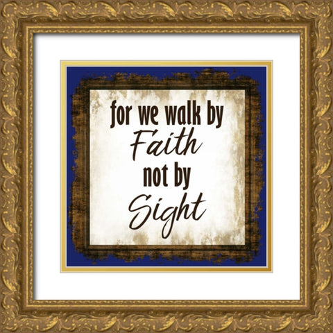 For We Walk Gold Ornate Wood Framed Art Print with Double Matting by Allen, Kimberly