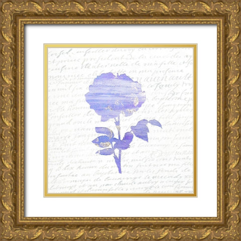 Violet Silhouette 1 Gold Ornate Wood Framed Art Print with Double Matting by Kimberly, Allen