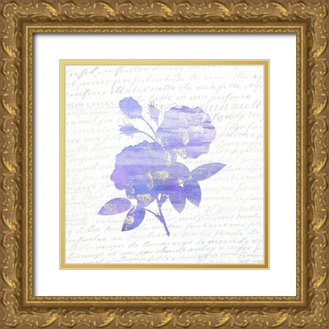 Violet Silhouette 2 Gold Ornate Wood Framed Art Print with Double Matting by Kimberly, Allen
