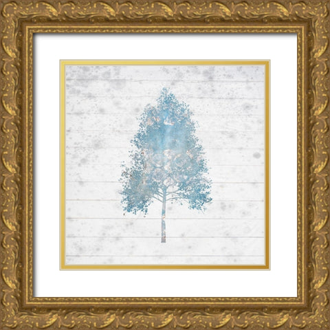 Watercolor Trees 1 Gold Ornate Wood Framed Art Print with Double Matting by Kimberly, Allen