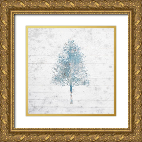 Watercolor Trees 2 Gold Ornate Wood Framed Art Print with Double Matting by Kimberly, Allen