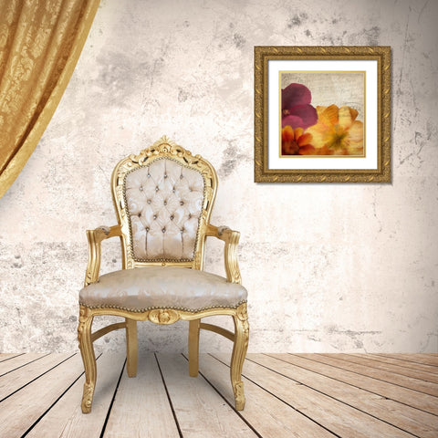 Autumn Blooms 2 Gold Ornate Wood Framed Art Print with Double Matting by Kimberly, Allen