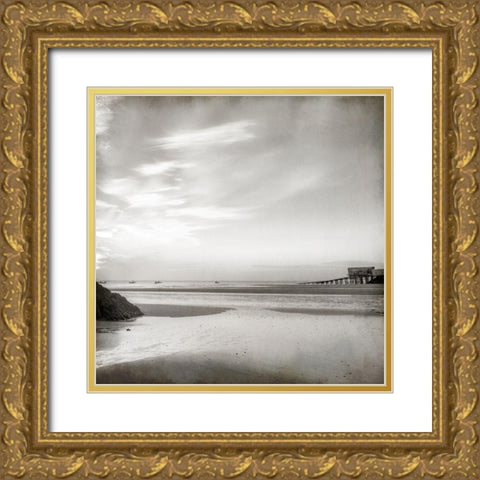 Beach Day 2 Gold Ornate Wood Framed Art Print with Double Matting by Kimberly, Allen
