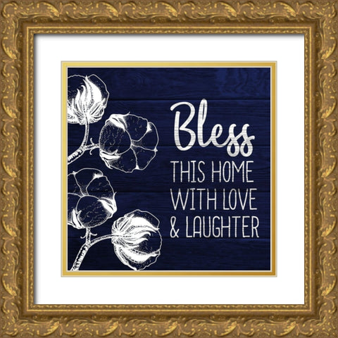 Bless this Home Gold Ornate Wood Framed Art Print with Double Matting by Kimberly, Allen