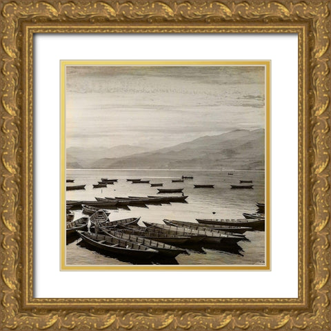 Boat Day 2 Gold Ornate Wood Framed Art Print with Double Matting by Kimberly, Allen