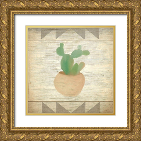 Cactus 1 Gold Ornate Wood Framed Art Print with Double Matting by Kimberly, Allen