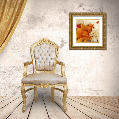 Full Bloom 1 Gold Ornate Wood Framed Art Print with Double Matting by Kimberly, Allen