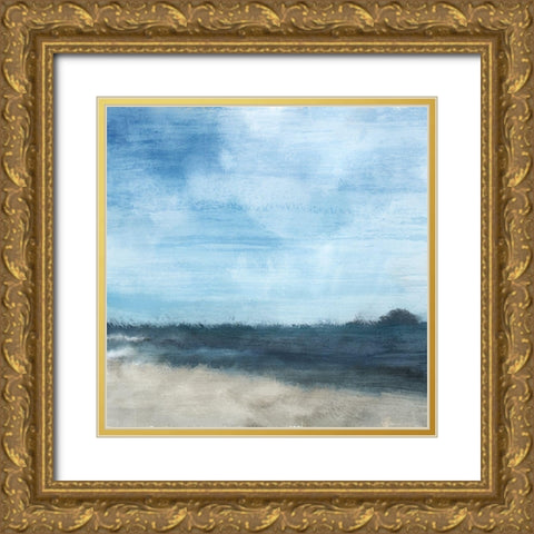At the Sea Gold Ornate Wood Framed Art Print with Double Matting by Kimberly, Allen