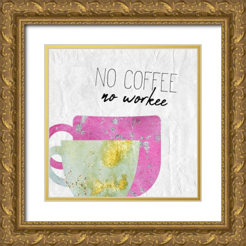 Coffee Days 7 Gold Ornate Wood Framed Art Print with Double Matting by Kimberly, Allen