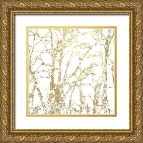 Forest of Gold Gold Ornate Wood Framed Art Print with Double Matting by Kimberly, Allen