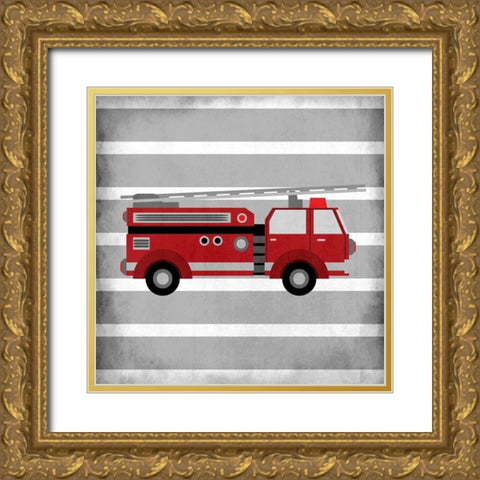 In Red 1 Gold Ornate Wood Framed Art Print with Double Matting by Kimberly, Allen