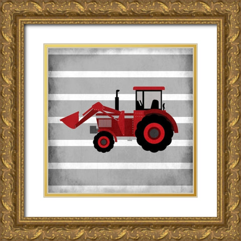 In Red 3 Gold Ornate Wood Framed Art Print with Double Matting by Kimberly, Allen