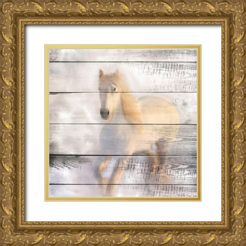 White Knight Gold Ornate Wood Framed Art Print with Double Matting by Kimberly, Allen