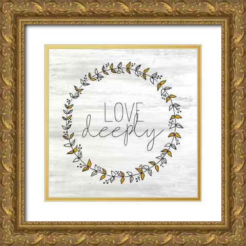 Wildflower Jar 8 Gold Ornate Wood Framed Art Print with Double Matting by Kimberly, Allen