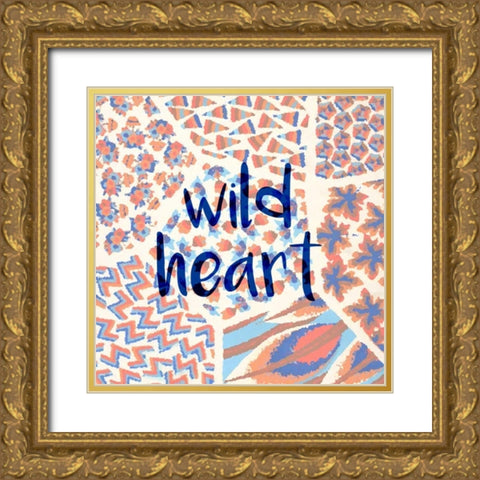 Wild Heart Gold Ornate Wood Framed Art Print with Double Matting by Allen, Kimberly