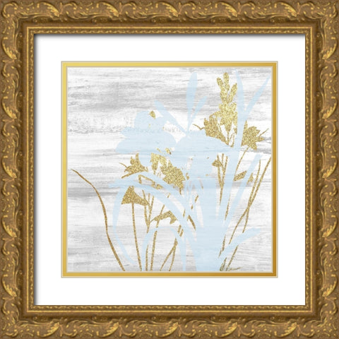 Spring Gold Square 1 Gold Ornate Wood Framed Art Print with Double Matting by Kimberly, Allen