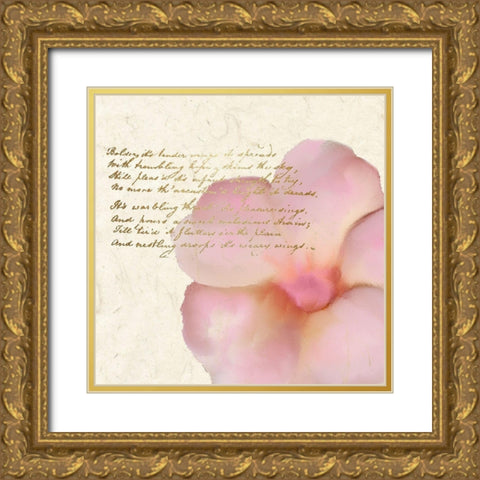 Spring Blooming Pink Gold Ornate Wood Framed Art Print with Double Matting by Kimberly, Allen