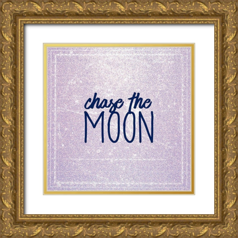 Chase the Moon Gold Ornate Wood Framed Art Print with Double Matting by Kimberly, Allen