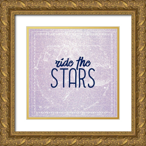 Ride the Stars Gold Ornate Wood Framed Art Print with Double Matting by Kimberly, Allen