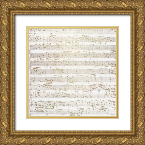 Glitter Christmas 3 Gold Ornate Wood Framed Art Print with Double Matting by Kimberly, Allen