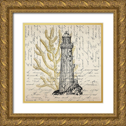 Letters to the Sea 2 Gold Ornate Wood Framed Art Print with Double Matting by Kimberly, Allen