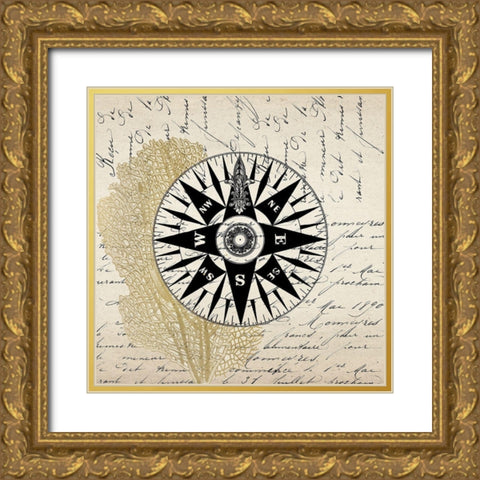 Letters to the Sea 4 Gold Ornate Wood Framed Art Print with Double Matting by Kimberly, Allen