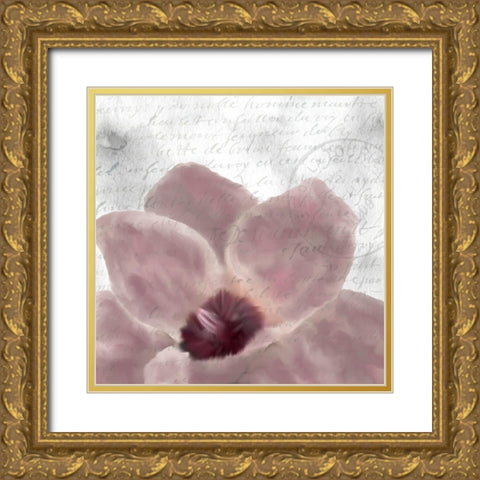 Magnolia Bloom 1 Gold Ornate Wood Framed Art Print with Double Matting by Kimberly, Allen