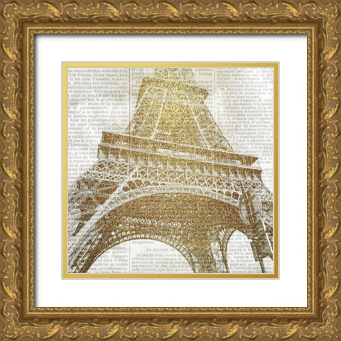 Love Paris 2 Gold Ornate Wood Framed Art Print with Double Matting by Kimberly, Allen