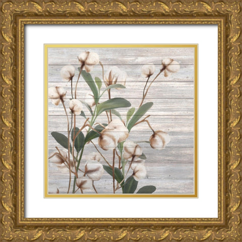 Cotton Days 4 Gold Ornate Wood Framed Art Print with Double Matting by Kimberly, Allen