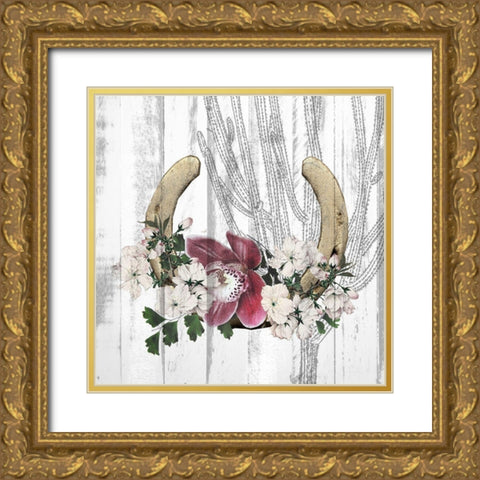 Cactus Cowboy 4 Gold Ornate Wood Framed Art Print with Double Matting by Kimberly, Allen