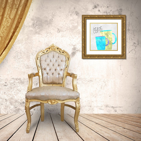 Coffee Time 3 Gold Ornate Wood Framed Art Print with Double Matting by Kimberly, Allen