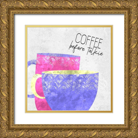 Coffee Time 5 Gold Ornate Wood Framed Art Print with Double Matting by Kimberly, Allen