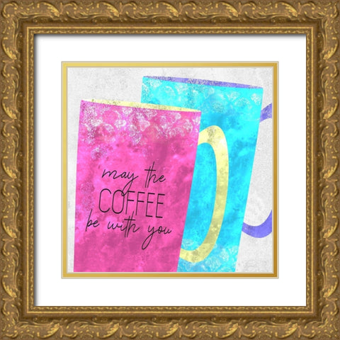 Coffee Time 6 Gold Ornate Wood Framed Art Print with Double Matting by Kimberly, Allen