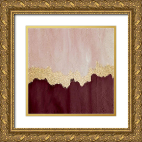 Plum Flow Gold Ornate Wood Framed Art Print with Double Matting by Kimberly, Allen