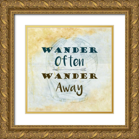 Wander 1 Gold Ornate Wood Framed Art Print with Double Matting by Allen, Kimberly