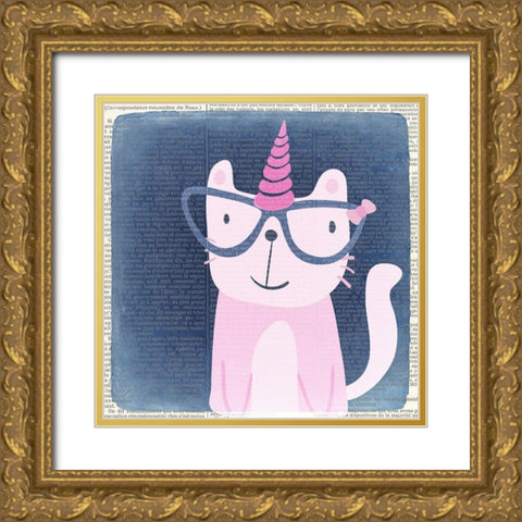 Kittyhorn 2 Gold Ornate Wood Framed Art Print with Double Matting by Kimberly, Allen
