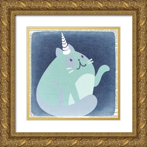Kittyhorn 4 Gold Ornate Wood Framed Art Print with Double Matting by Kimberly, Allen