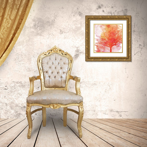 Bold Trees 2 Gold Ornate Wood Framed Art Print with Double Matting by Kimberly, Allen