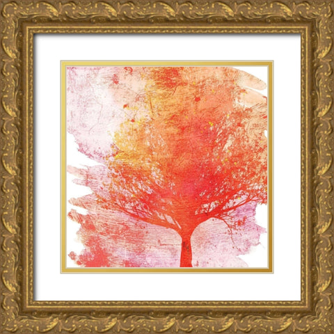 Bold Trees 2 Gold Ornate Wood Framed Art Print with Double Matting by Kimberly, Allen