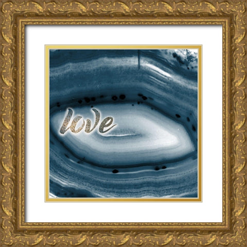 Agate 2 Gold Ornate Wood Framed Art Print with Double Matting by Kimberly, Allen