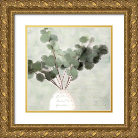 Eucalyptus 1 Gold Ornate Wood Framed Art Print with Double Matting by Kimberly, Allen