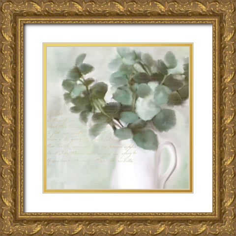 Eucalyptus 2 Gold Ornate Wood Framed Art Print with Double Matting by Kimberly, Allen