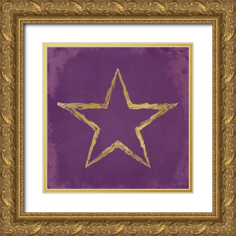 In the Stars 1 Gold Ornate Wood Framed Art Print with Double Matting by Kimberly, Allen