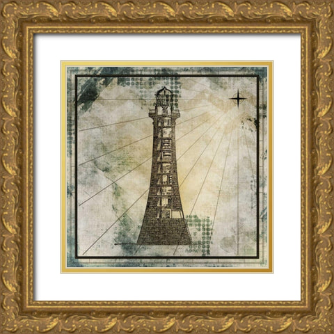 Nautical Gold 2 Gold Ornate Wood Framed Art Print with Double Matting by Allen, Kimberly