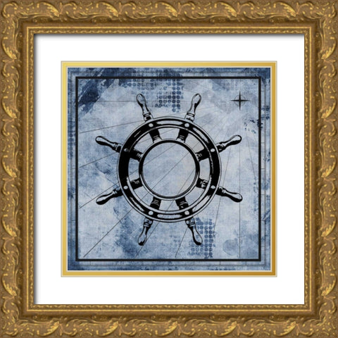 Nautical 3 Gold Ornate Wood Framed Art Print with Double Matting by Allen, Kimberly
