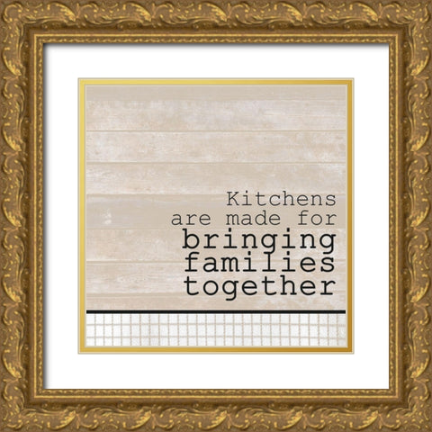 Kitchens Gold Ornate Wood Framed Art Print with Double Matting by Kimberly, Allen