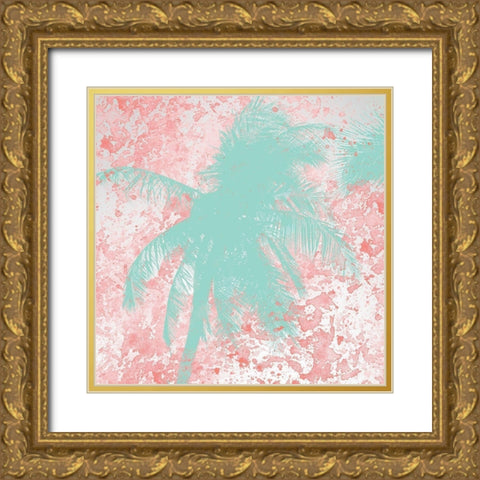 Palm Tree 1 Gold Ornate Wood Framed Art Print with Double Matting by Kimberly, Allen