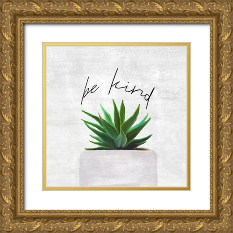 Be Brave 2 Gold Ornate Wood Framed Art Print with Double Matting by Kimberly, Allen