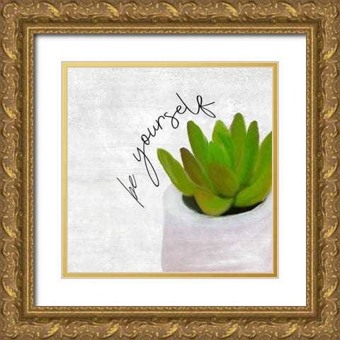 Be Brave 3 Gold Ornate Wood Framed Art Print with Double Matting by Kimberly, Allen